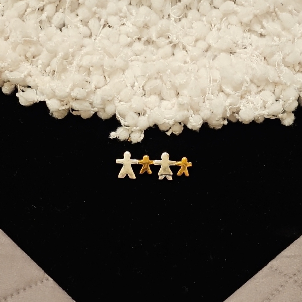 Vintage Gold and Silver Family Brooch